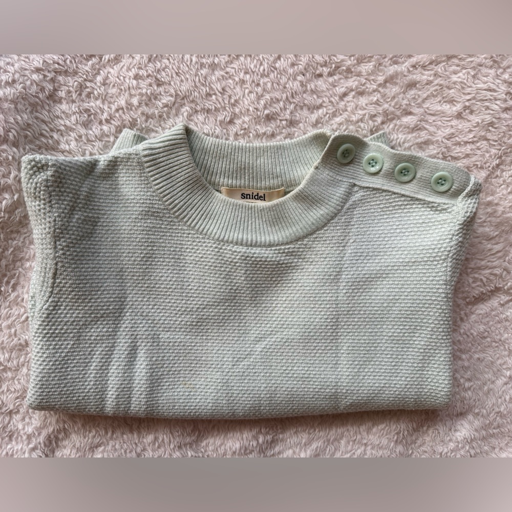 Designer mint, shortsleeved sweater, petite small